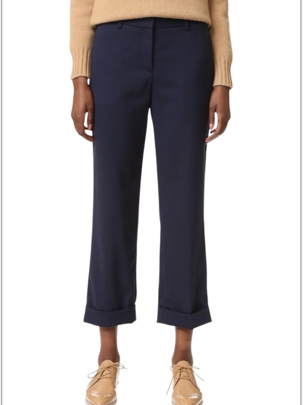 Theory navy Heze Contour Ankle Pant 100% wool size 6